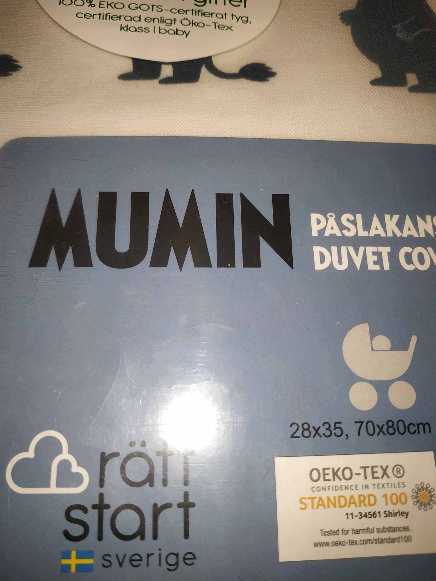 Cudowna Muminki MOOMIN MUMIN pościel do wózka kołyski. Nowa. bawełna