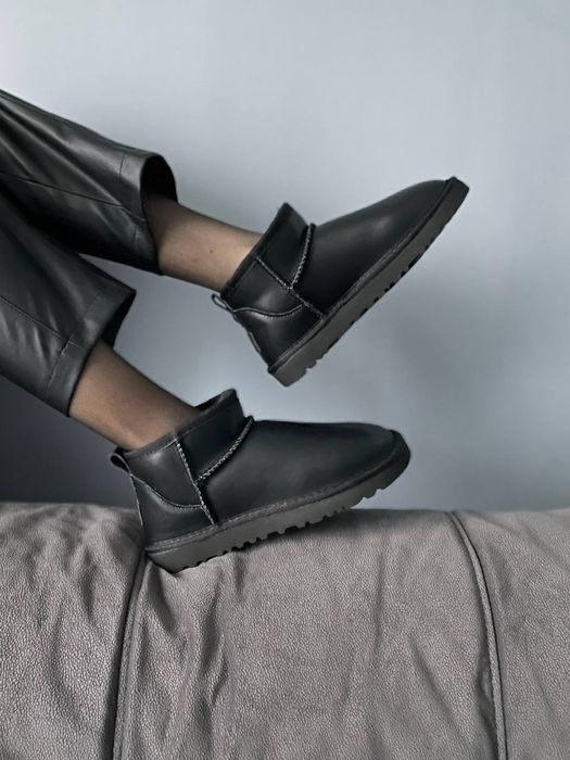 Уги Мужские UGG Ultra Mini Black (Кожа) Size 44 Хит