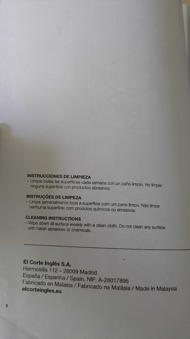 Secretária de escritório preta do El Corte Inglés