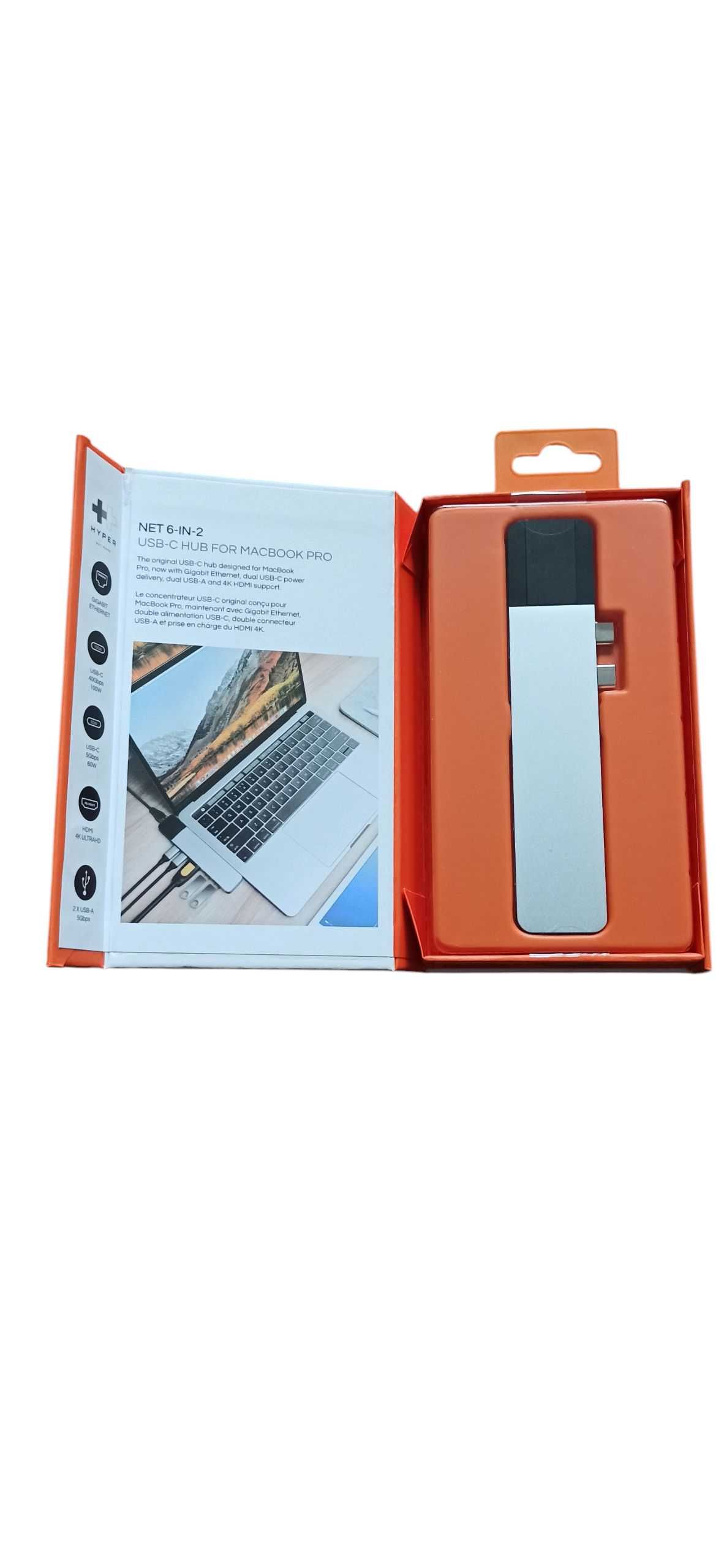 Adapter 6IN2 hyper drive hub USB-C rozdzielacz do macbook pro