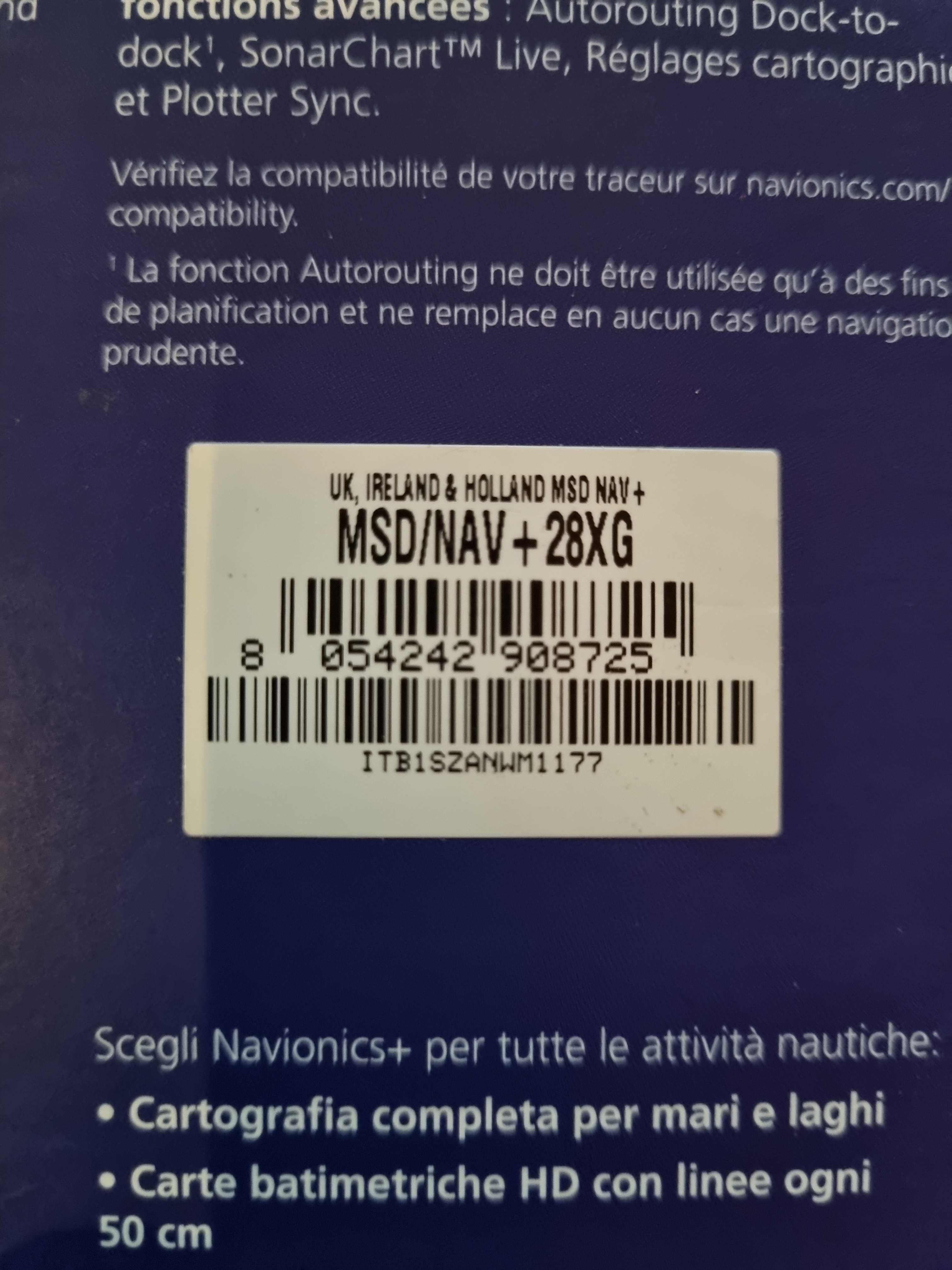 mapy navionics MSD/NAV +28XG uk/holandia/irlandia
