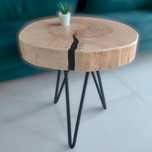 Stolik kawowy loft z żywicą epoksydową 52cm