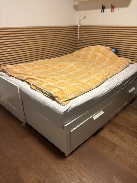 Łóżko Brimnes Ikea z szufladami, rozkładane