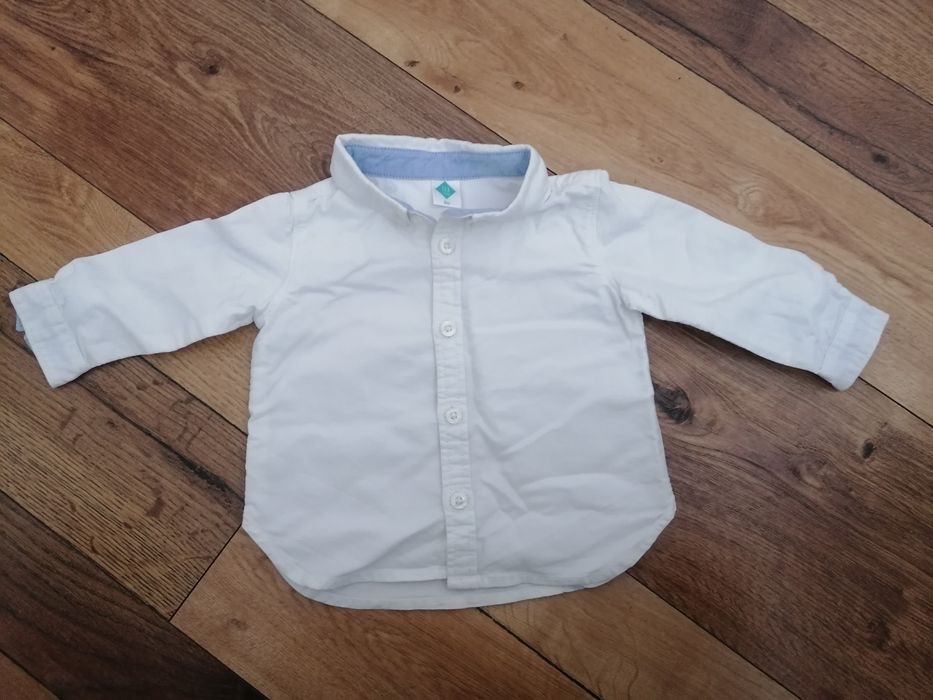 Koszula niemowlęca chłopięca biała 6msc