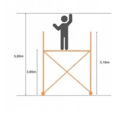 Rusztowanie aluminiowe Gierre Fast&Lock wys.rob. 5,8m