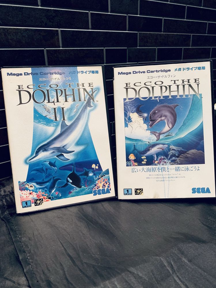 Sega Mega Drive Ecco the Dolphin 1,2 Japan Ntsc