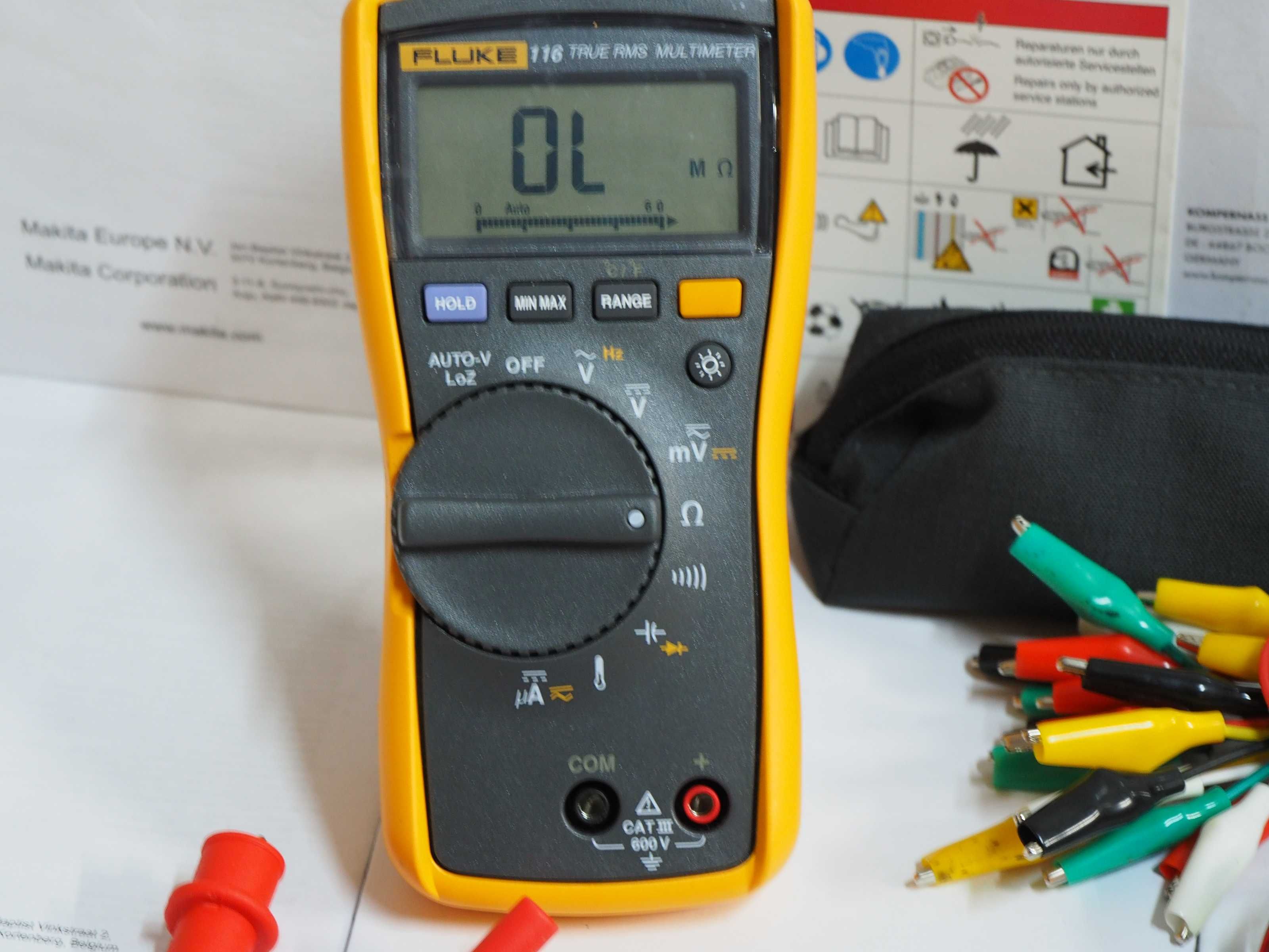 FLUKE 116 multimetr miernik elektroniczny uni tester kable flir volt