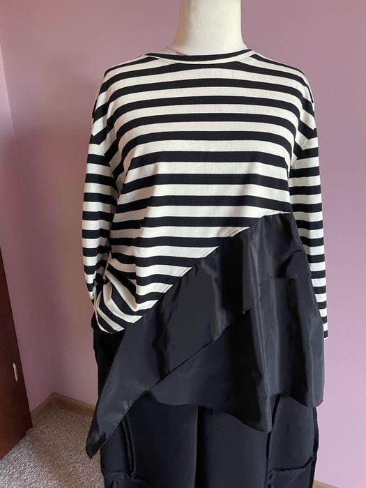 Bluzka basic tshirt asymetryczny w paski 40/42/44/46