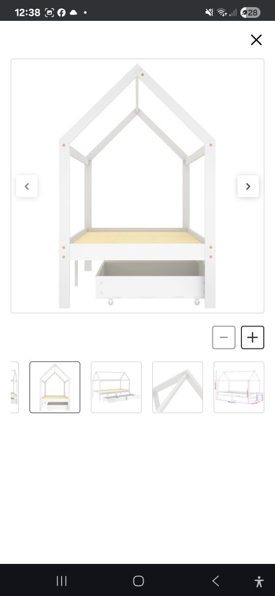 Cama criança formato casa