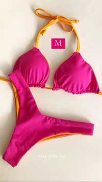 Bikinis novos M branco ou rosa/laranja reversivel