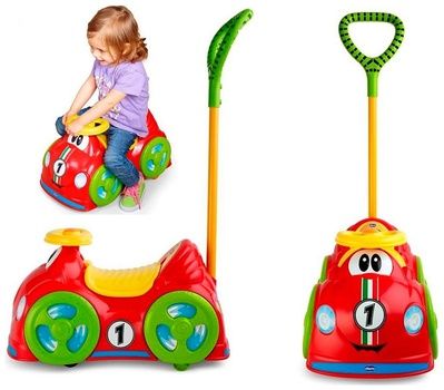 Автомобиль-Каталка Chicco толокар с родительской ручкой и багажником