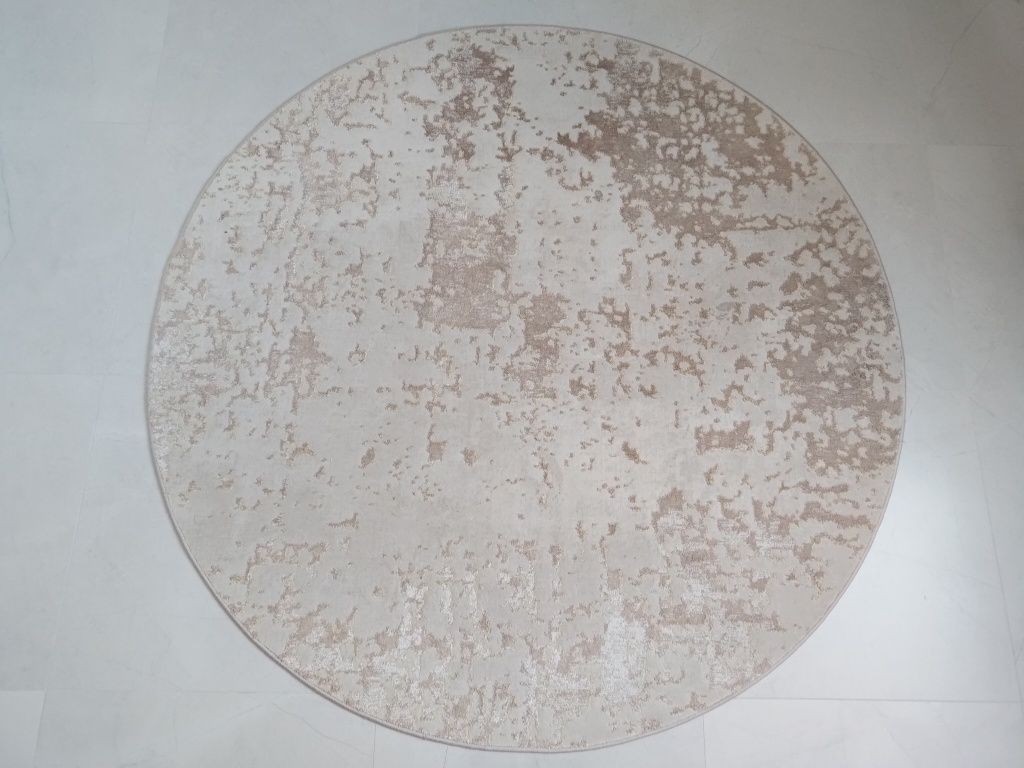 Dywan Multidecor 160cm okrągły przecierka beżowo-złota