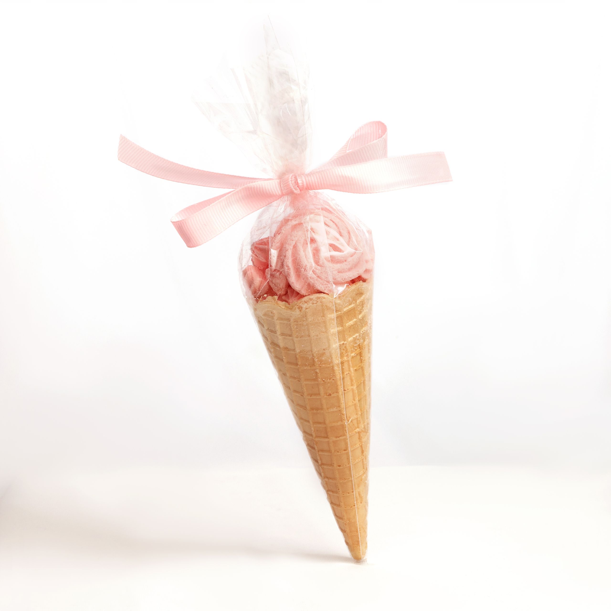 Różowe Lody z Bezy w Wafelku - Słodkie Podziękowania dla Gości