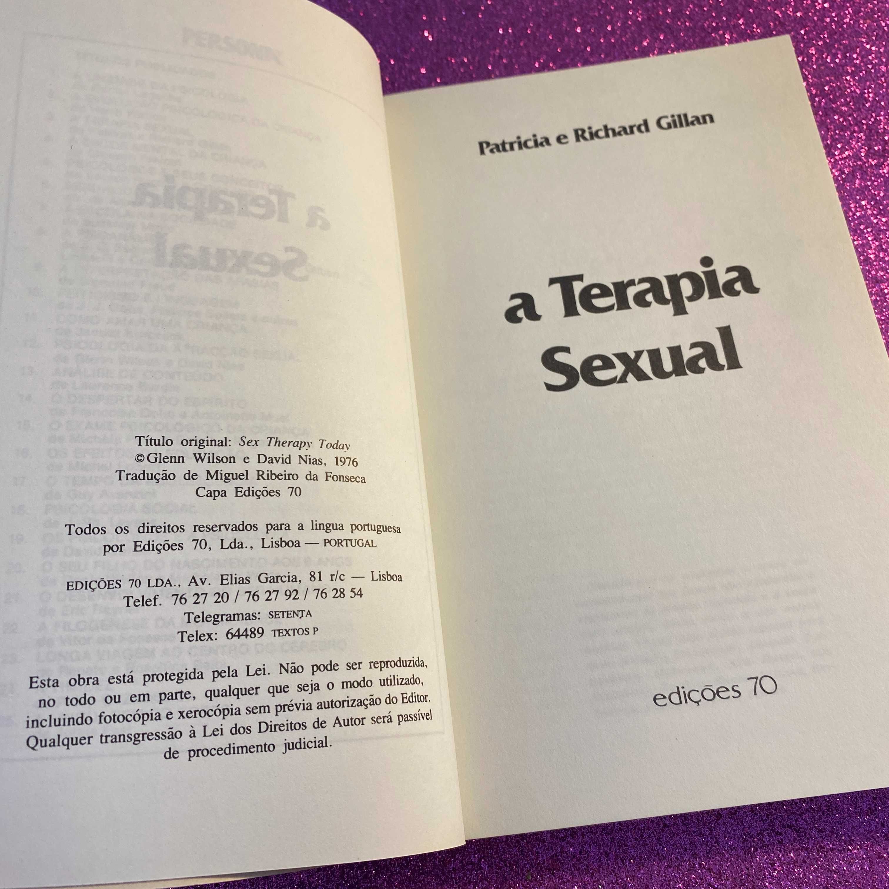 A terapia sexual Autor: Patricia e Richard Gillan