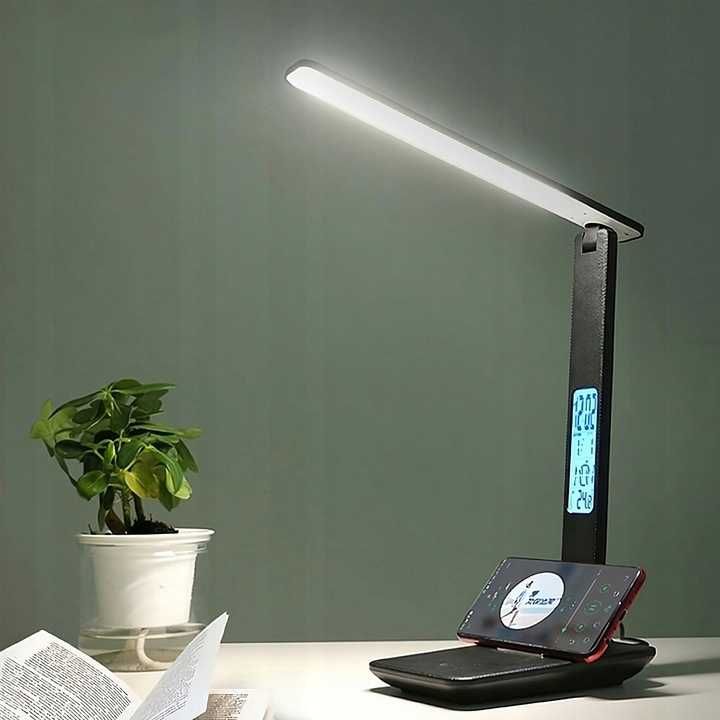 Lampka LED biurkowa regulowana biurko wyświetlacz z temperaturą USB