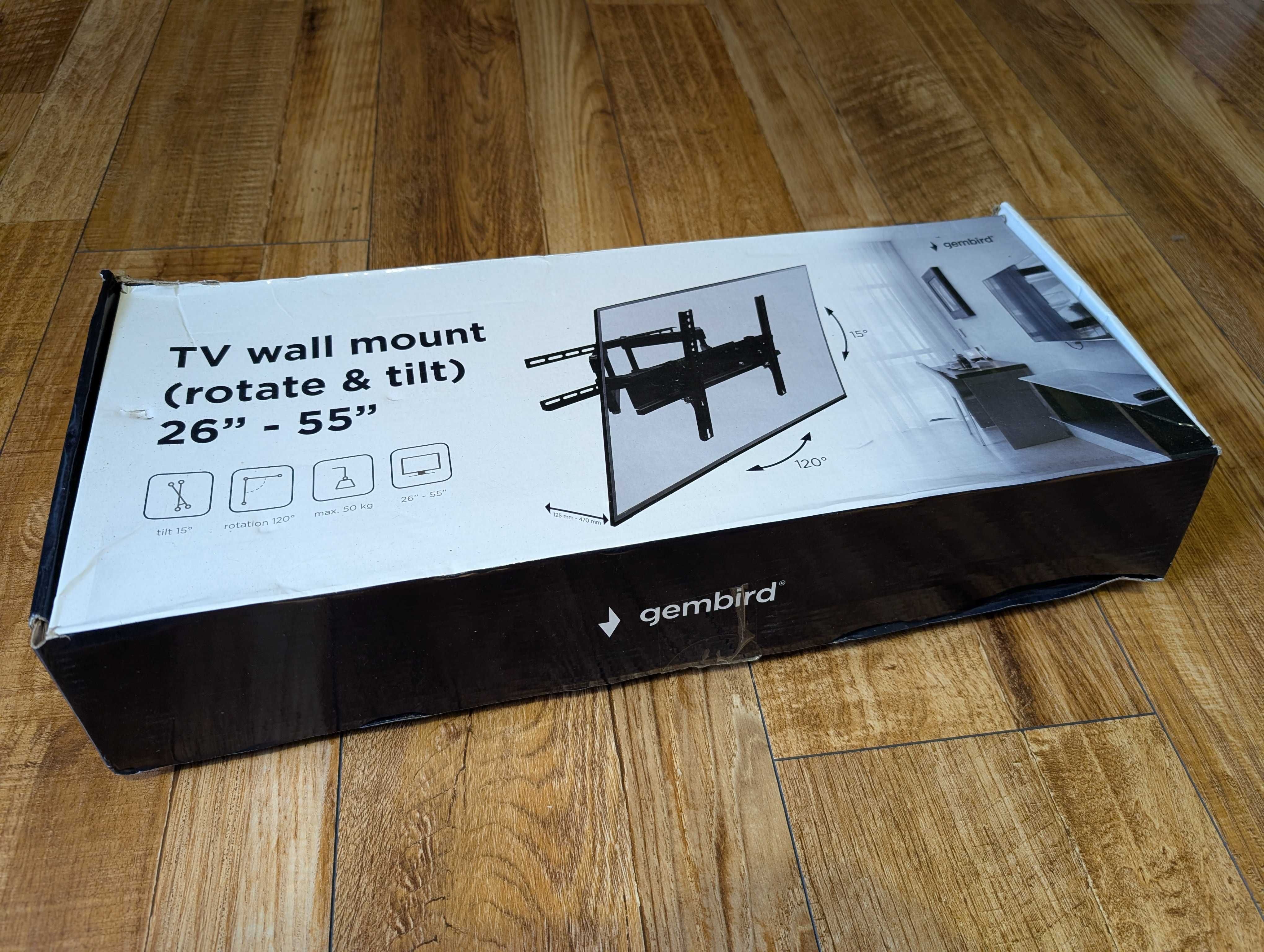 Кронштейн Gembird для TV 26-55" поворотний (WM-55RT-03)