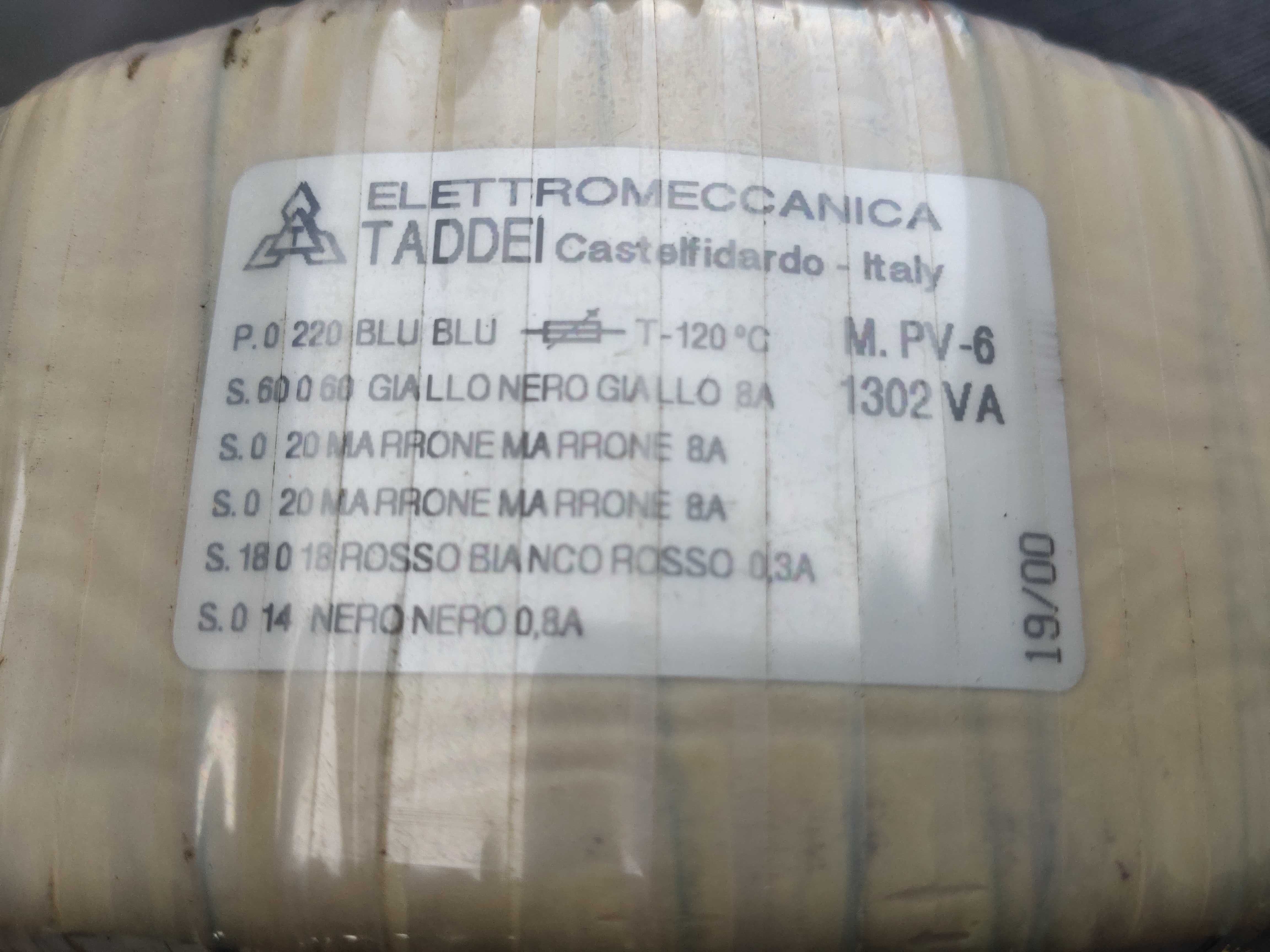 Трансформатор тороидальный elettromeccanica taddei castelfidardo