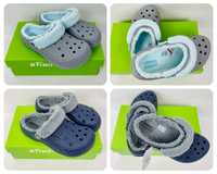 Новинка сабо мужские женские кроксы Crocs Baya Lined Fuzz Strap