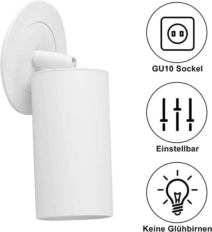 L87 reflektory sufitowe 360 LED GU10 białe 2szt PT