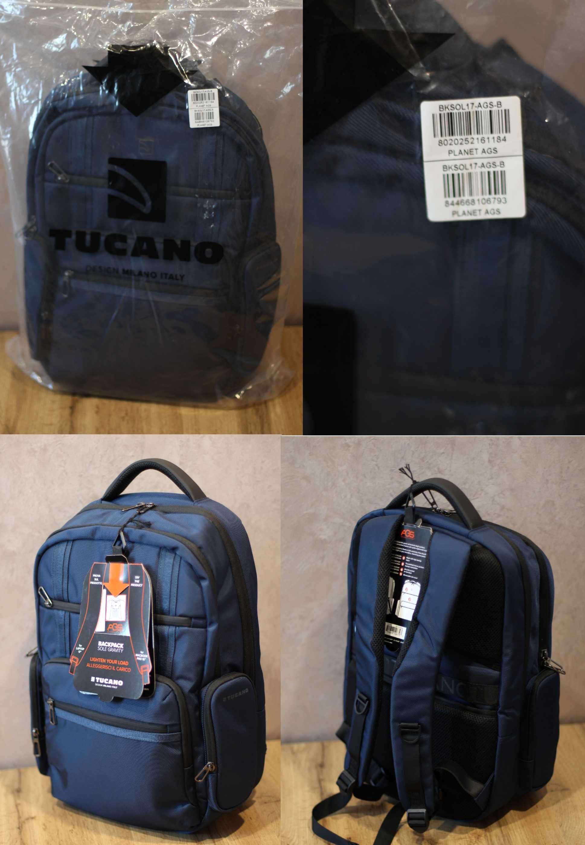 Tucano Sole Gravity AGS,  стильний бізнес Рюкзак 17" (blue), -21,8%