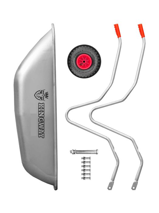 NOWA Taczka Budowlana 80L Kingway ALU pompowane koło 80kg