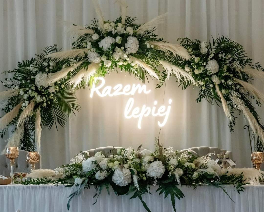 Napis Crazy in love neon, ledon, led na wesele