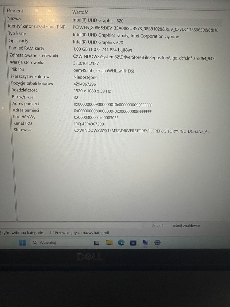 Laptop DELL intel CORE i5