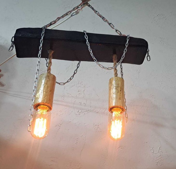 Подвесной светильник Loft Лофт ретро люстра деревянный ручной работы