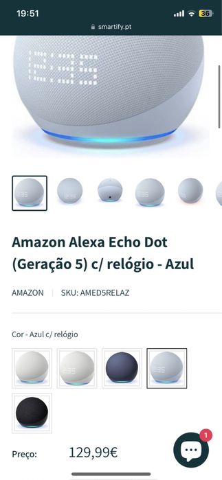 Alexa echo dot geracao 5
