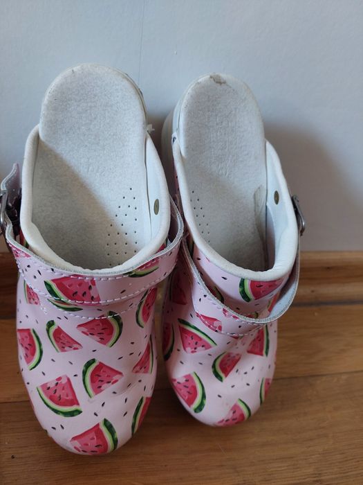 Sanita Damskie buty typu Construction arbuzy watermelon r.37 chodaki d