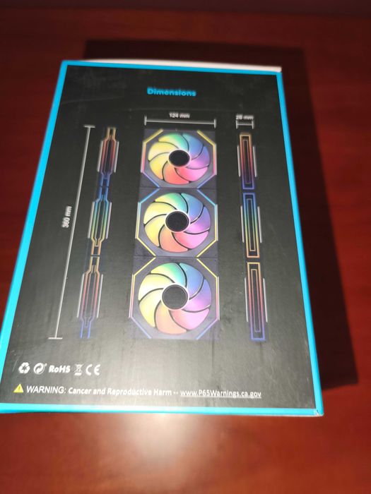 Lian Li UNI FAN SL120 Infinity Wireless RGB PWM Preto 120mm (Pack 3)