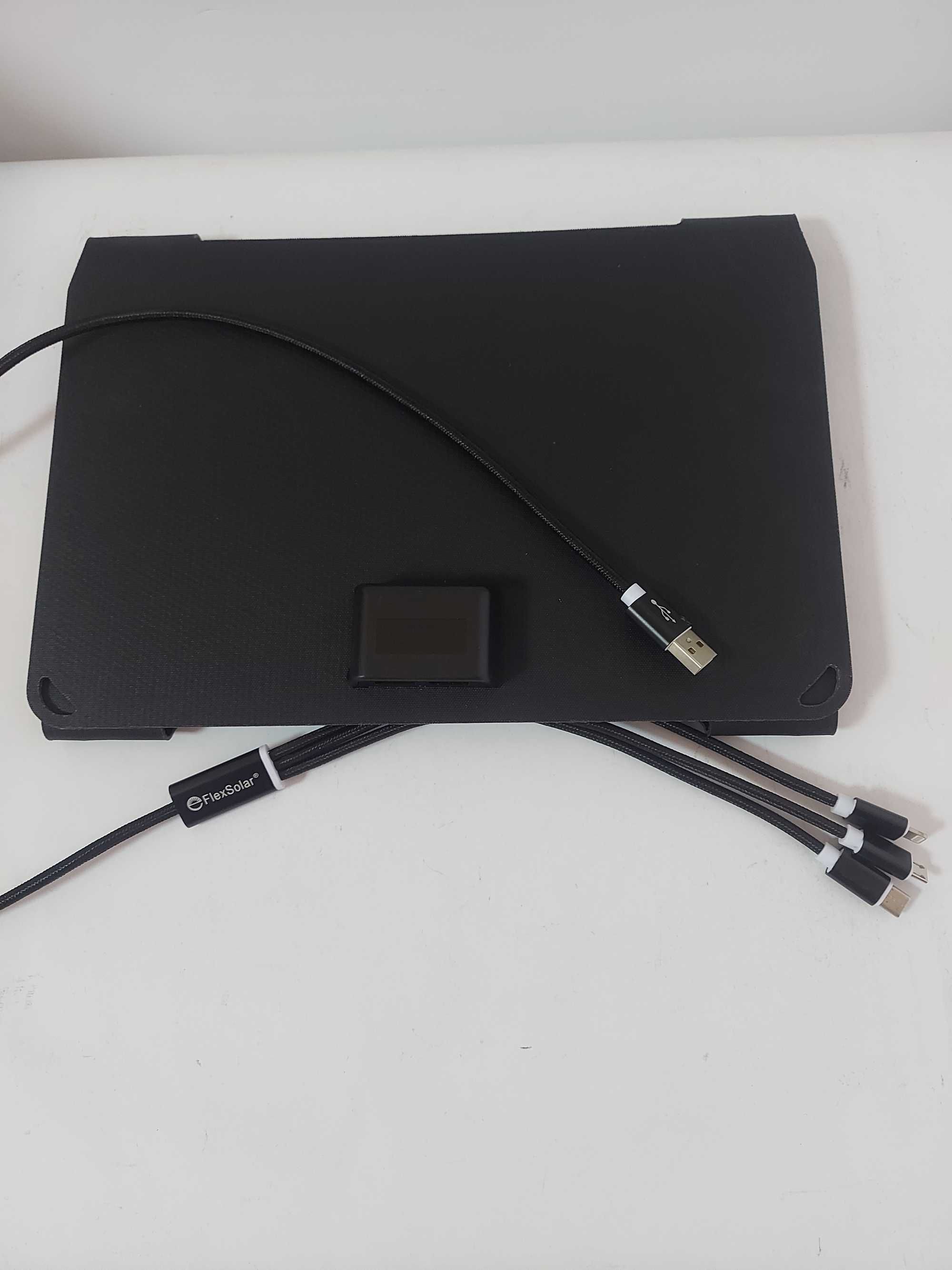 Солнечное зарядное устройство Flexsolar 20W ETFE 2*USB  + cable 3 in 1