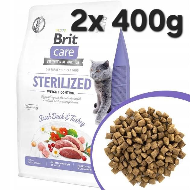 Brit Care 2x 400g + Gratis, Sterilized Weight Control Sterilised 800g