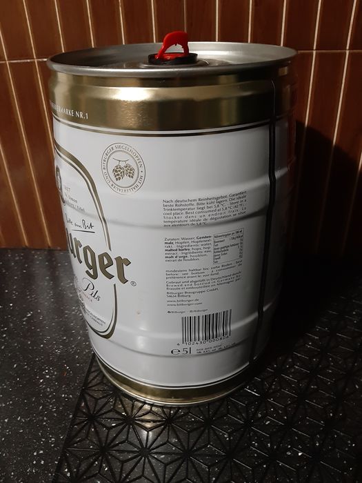 Puszka po piwie bitburger 5l