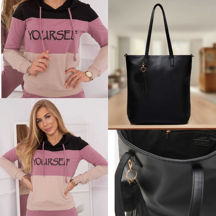 Paczka S/M plus torebka, rzeczy nowe i bdb