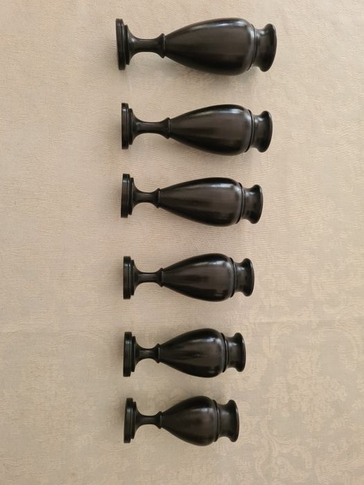 6 taças em pau preto