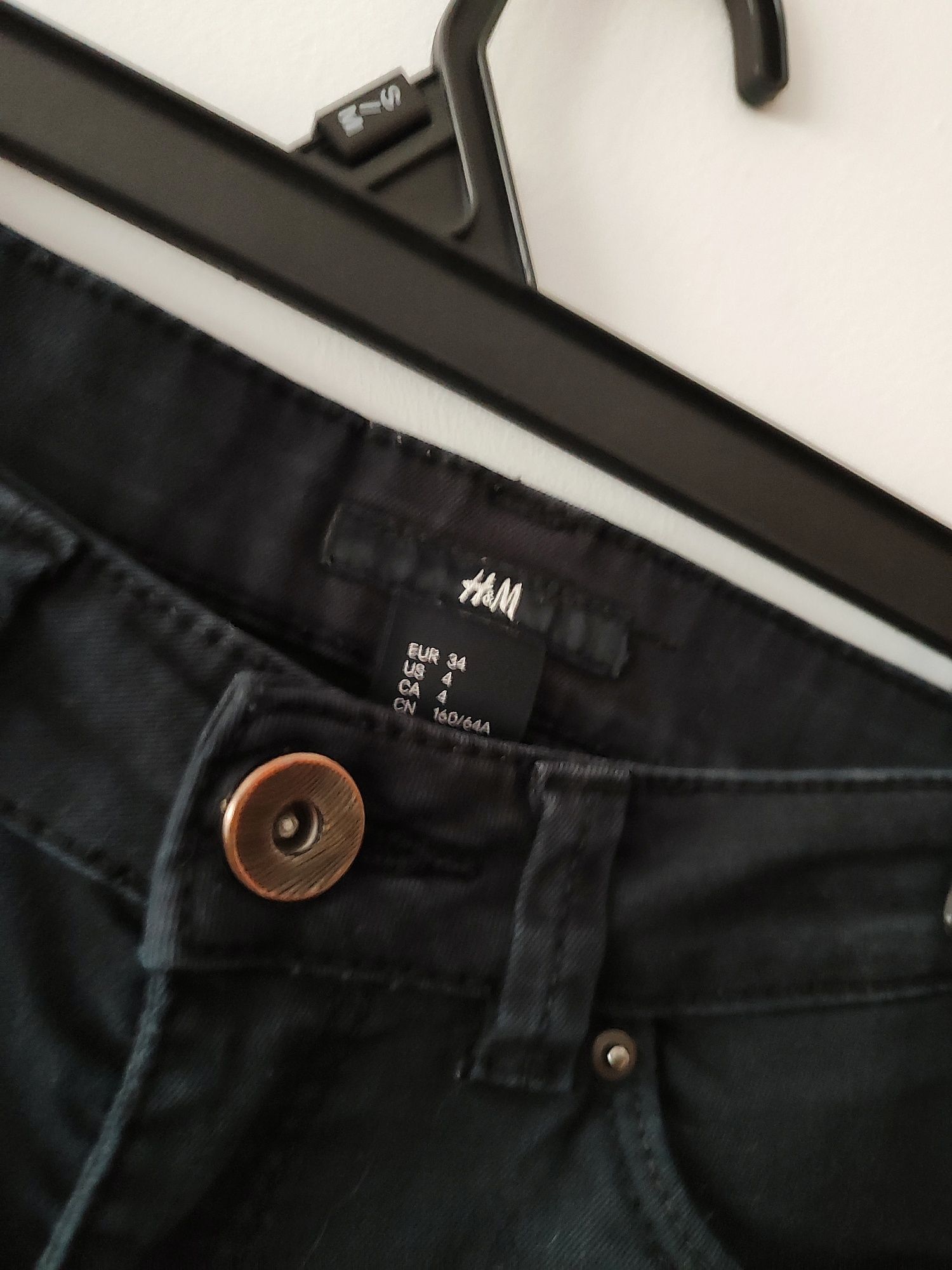 czarne dżinsy skinny H&M jak nowe