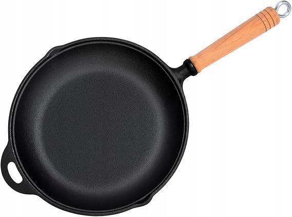 Patelnia żeliwna okrągła GRILLOWA 28 cm SOLIDNA