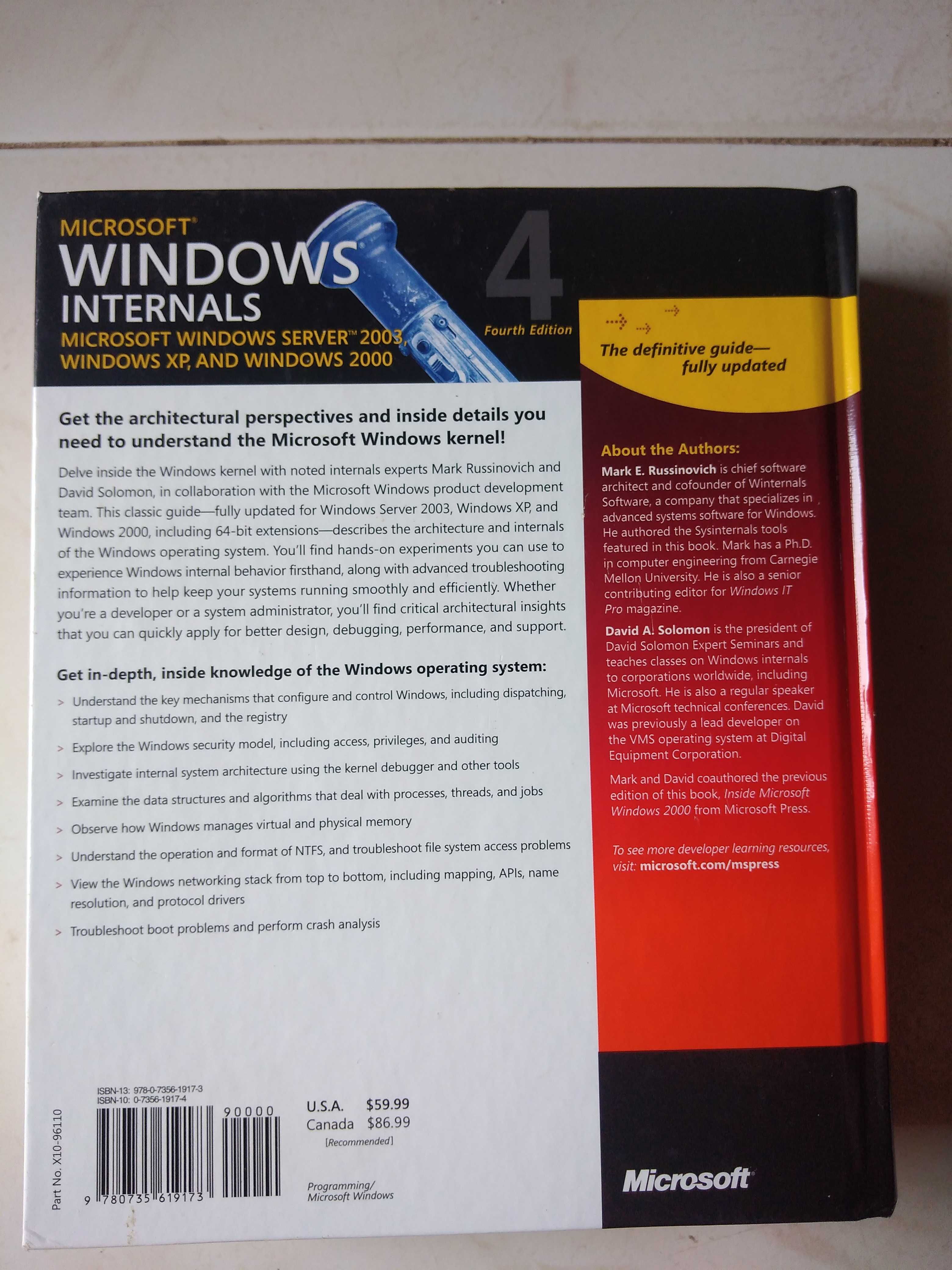 Livro windows internals 4 edição