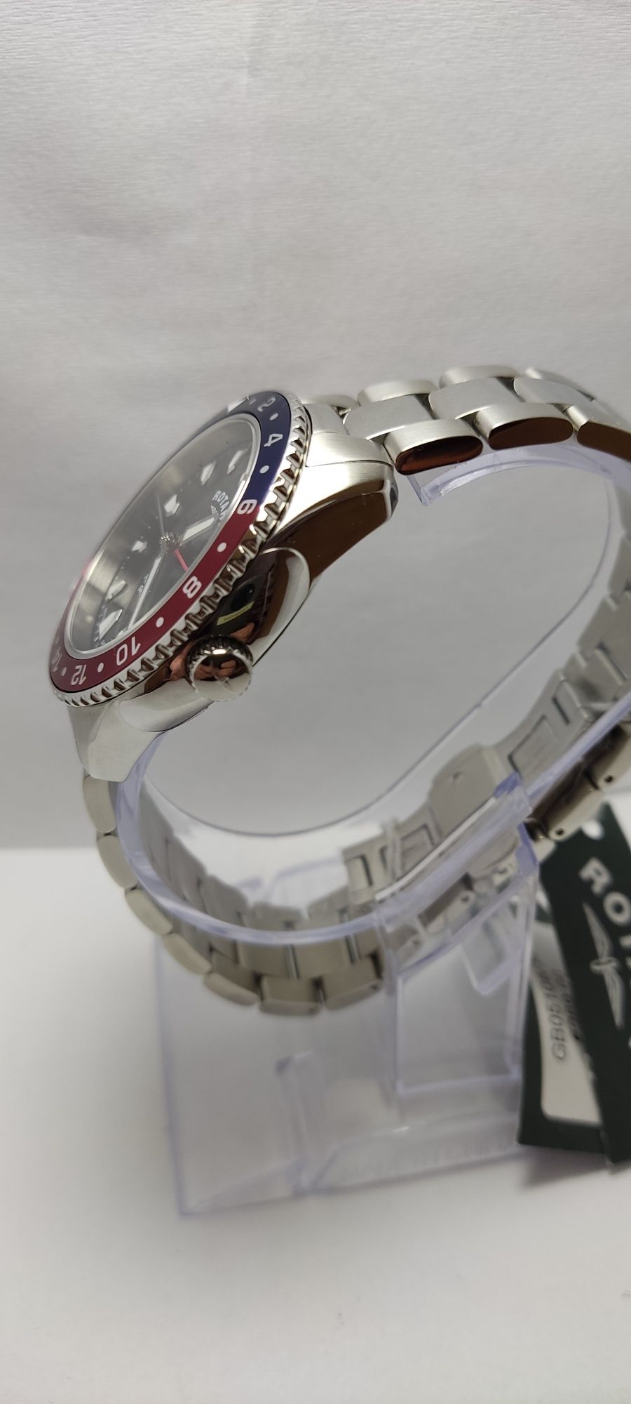 #017* Rotary GB05108/30 HENLEY GMT srebrny