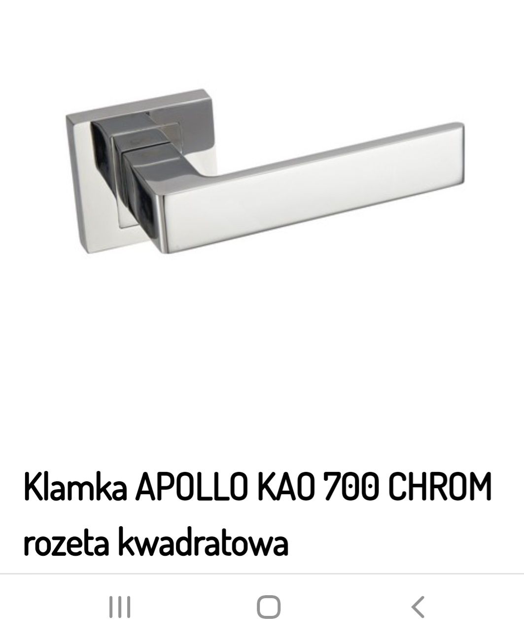 Klamki infinity apollo chrom 8 szt