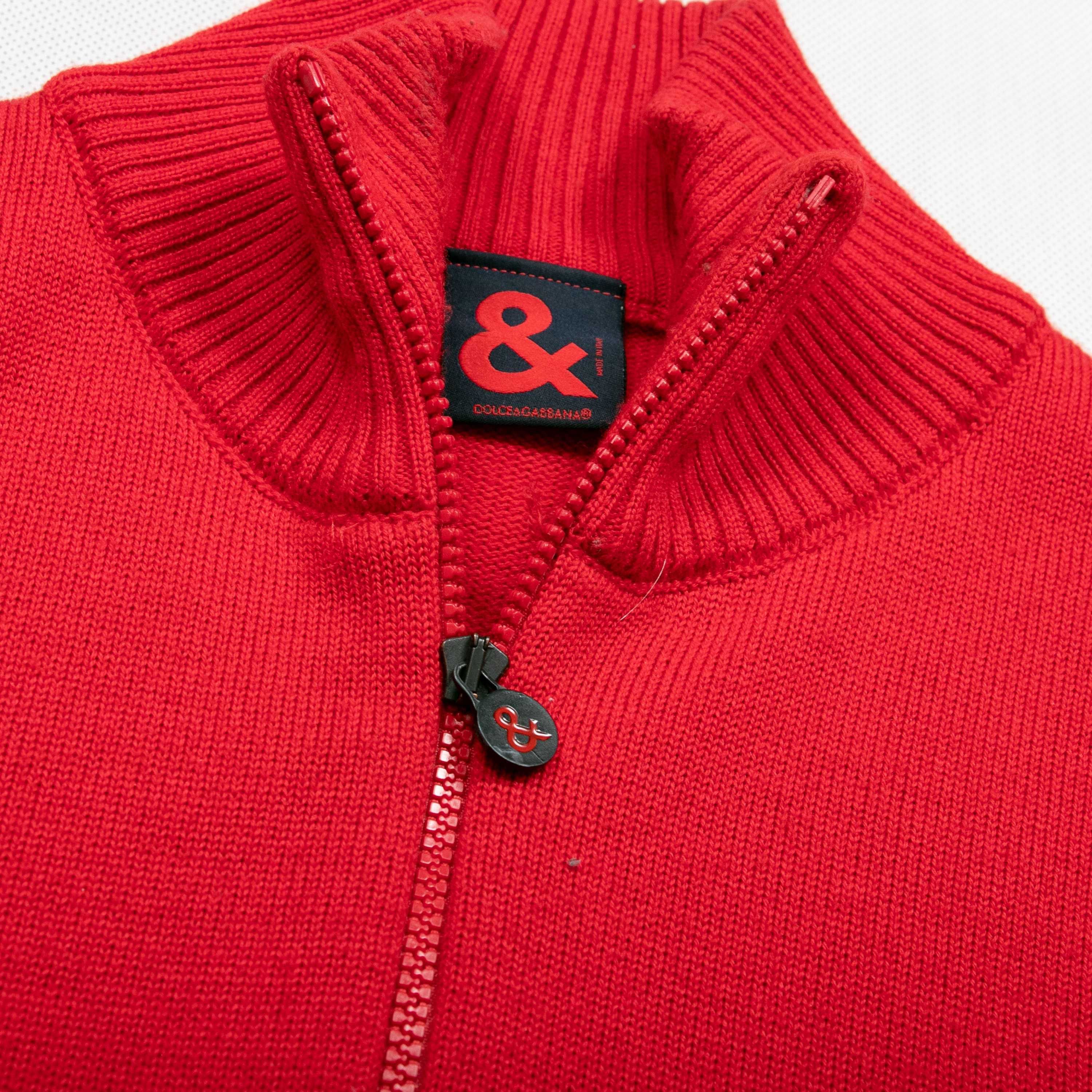 Dolce&Gabbana y2k sweter rozpinany 52eu slim wełniany