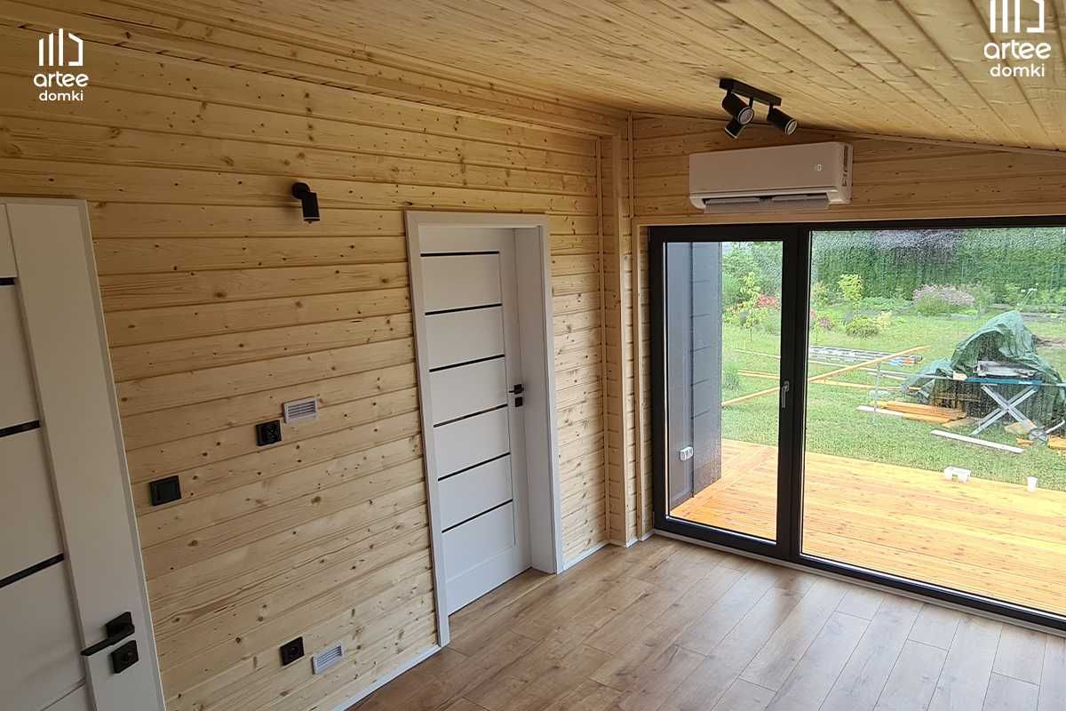 Domek modułowy, całoroczny, drewniany, domek na zgłoszenie 35 m2