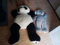 2 peluches grandes o panda mede 1.40 o elefante 90cm