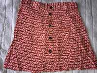 H&M trapezowa letnia spódnica mini vintage RETRO 42