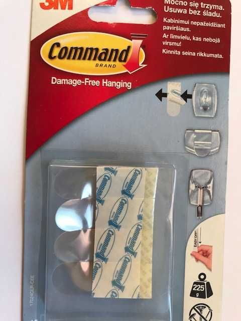 3M Command Przezroczyste paski wymienne, 12 szt.17024CLR