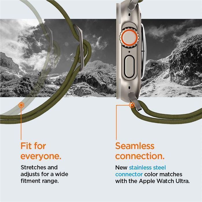Pasek Spigen Fit Lite Ultra do Apple Watch 42/44/45/49 mm - Khaki