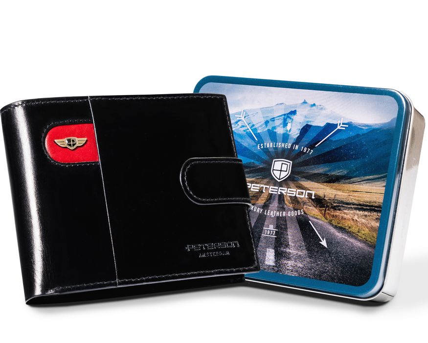 portfel skórzany ptn 22306l-vt-e-2640 black-red