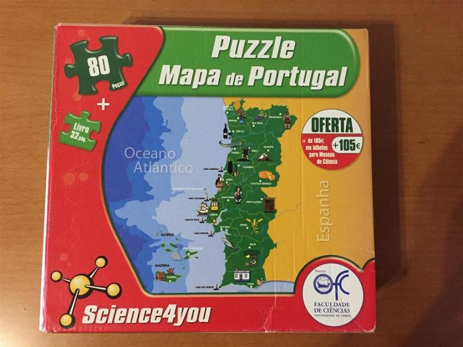 Puzzle Mapa de Portugal - Science4you