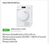 Suszarka kondensacyjna z pompą ciepła Miele T1 TKB 550 WP Eco TKB550WP